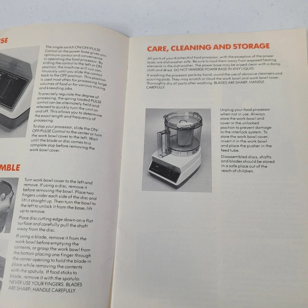 KitchenAid Multi Function Food Processor Model KFP700 Recipes Instruction Manual